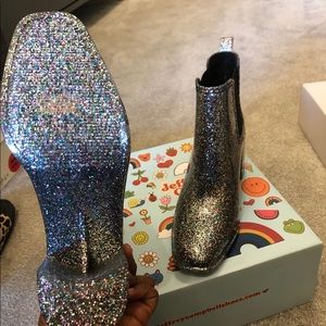 Jeffrey Campbell Hurricane black w/silver glitter